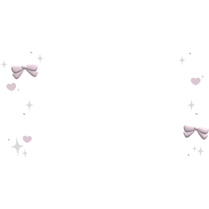 ♡┇Cutesy Pink Bow Hearts Sparkles Aura