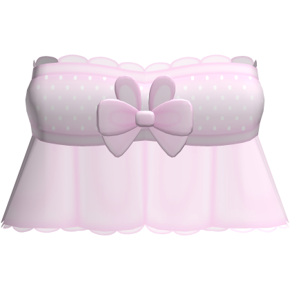 ♡‿・cutesy pink polka dot bunny dress Roblox item