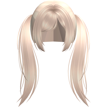 messy blonde long pigtails hair moe girl  Roblox item