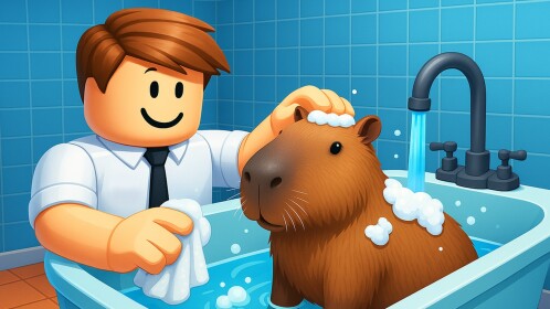 Capybara Cleaning Tycoon 🧽