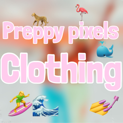 Preppy pixels clothing group picture Roblox decal
