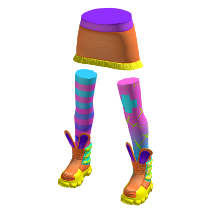 Bunny Bottoms Neon Rainbow