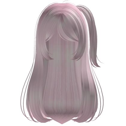 ♡︎: long flowy wispy hair w/ side ponytail pink Roblox item