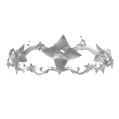 Metal Flower Crown in White