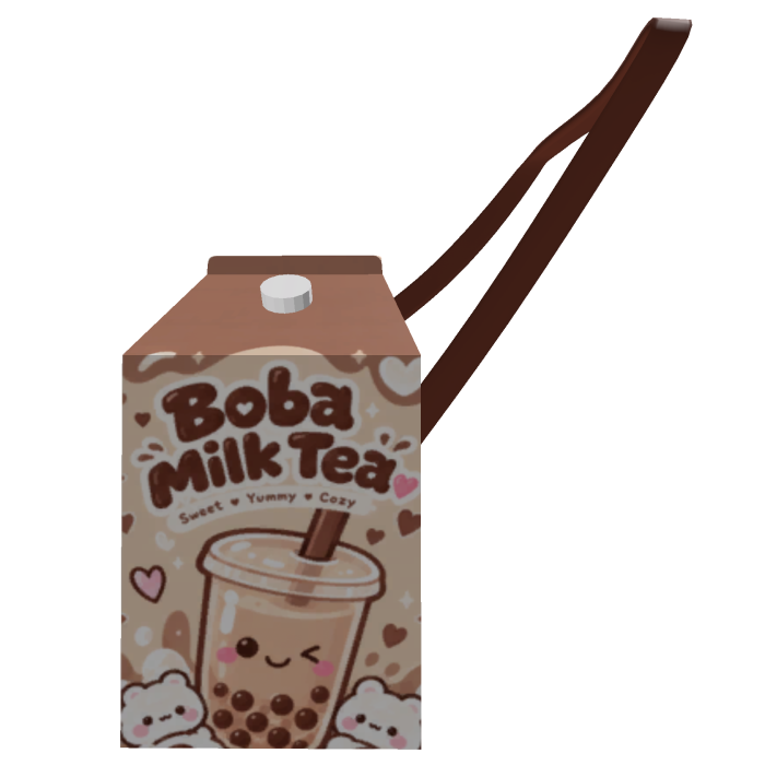 [ 1.0 VER. ] Brown Boba Milk Tea Crossbody purse