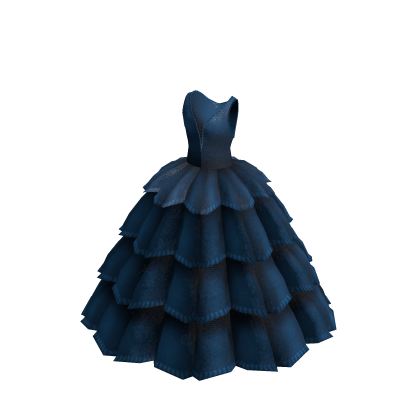 4 Layered Wedding Dress | Dark Light Blue thumbnail