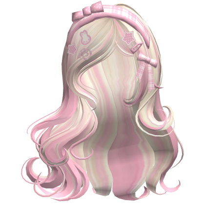 ♡ Silky Waves w/ Bunny Charms (Pink Beige) Roblox item