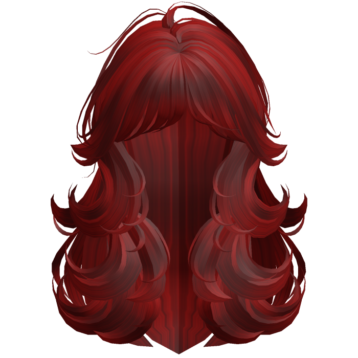 Layered Ruby Swirly Red Wispy Hair 