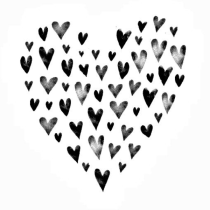 black and white-hearts Roblox decal
