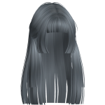 Layered Hime Cut Anime Hair