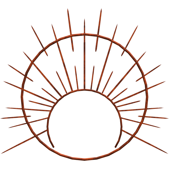 orange angelic halo crown