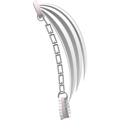 ♡ white anime pigtail extensions with handcuffs Roblox item