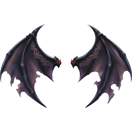 [🖤] Vampire Bat Wings Lace Heart Goth Emo Y2K
