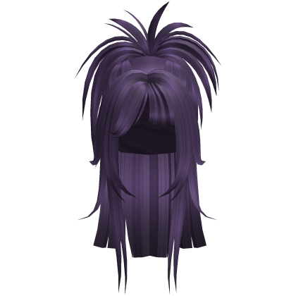 Spiky Anime Half Up Ponytail (Purple)