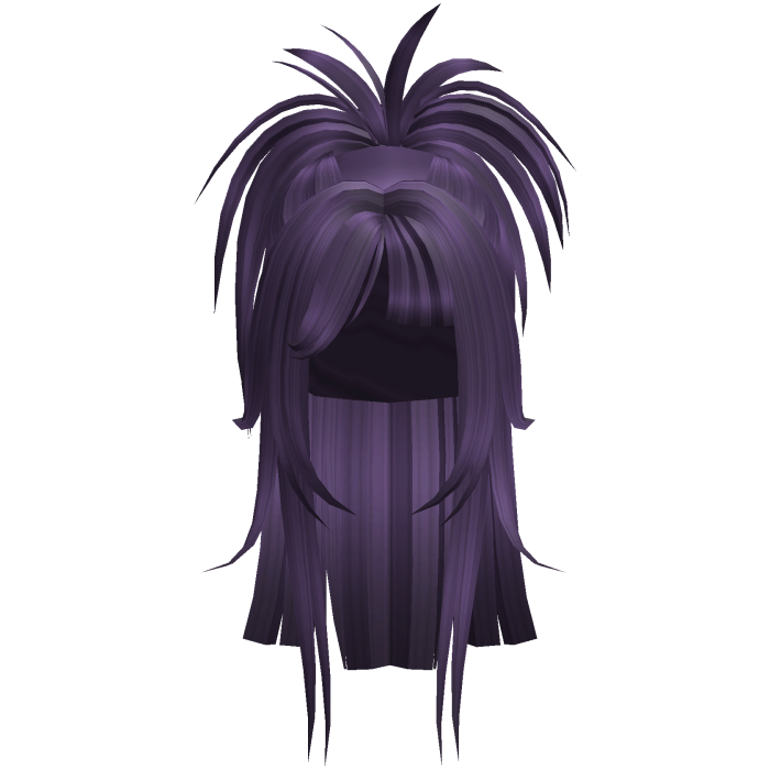 Spiky Anime Half Up Ponytail (Purple)