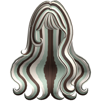 ♡ Cute Fluffy Wavy Hair w/ Bangs (Chocomint) Roblox item