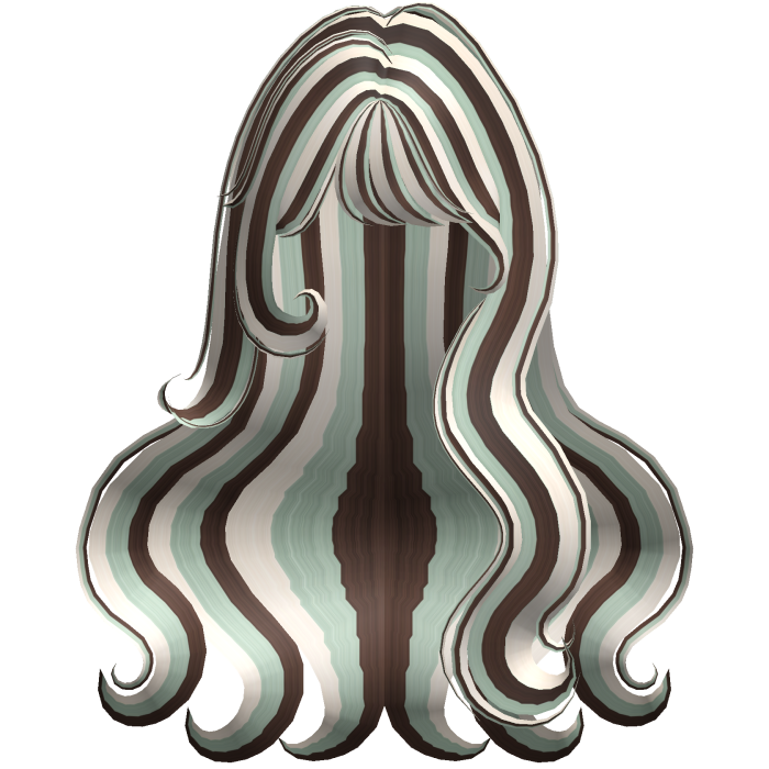 ♡ Cute Fluffy Wavy Hair w/ Bangs (Chocomint)
