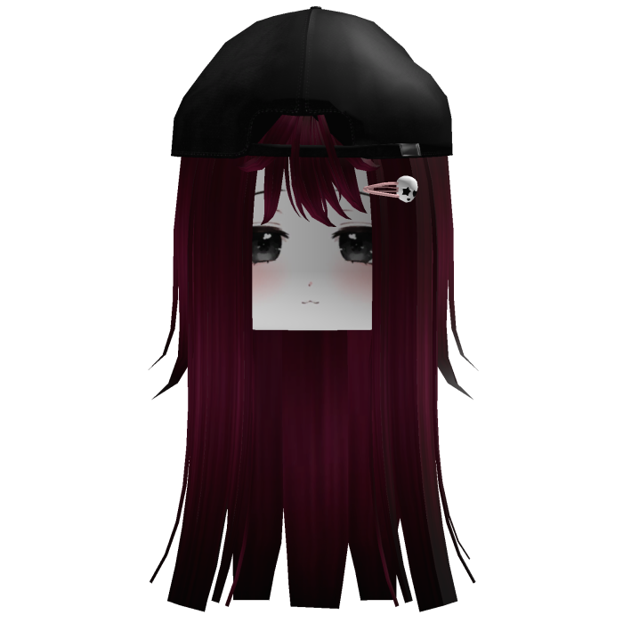 Black Cherry Cute Hair With Cap