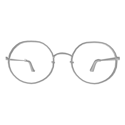 🤍 White Round Work Glasses Cute Girl Roblox item