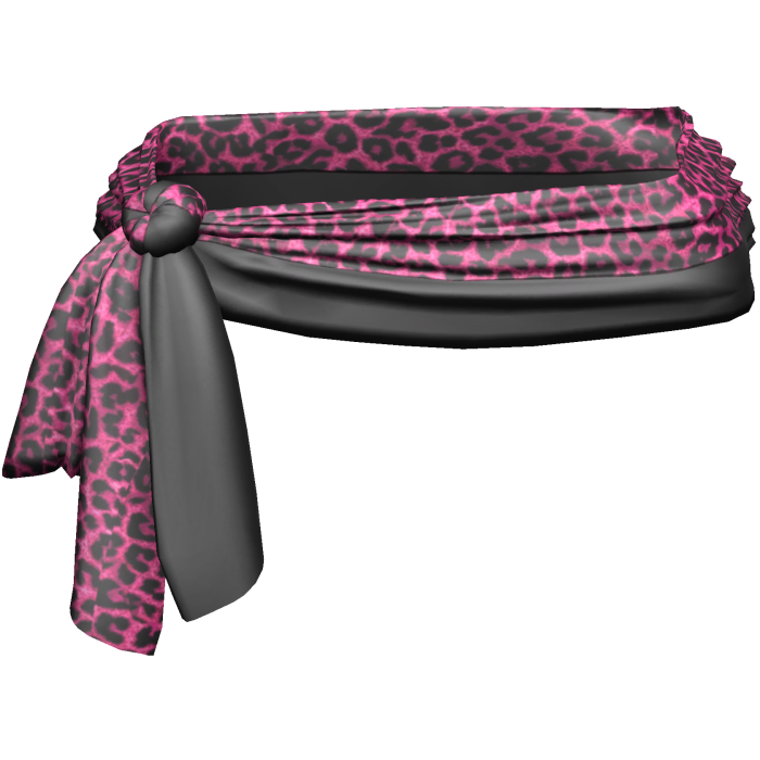 Pink Leopard Print Scene Waist Sarong 2000s 