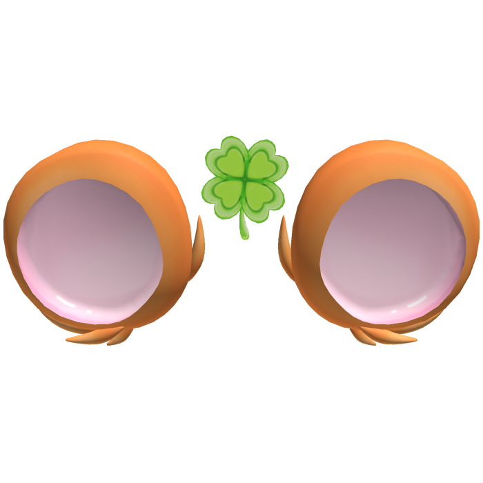 ♡ cute orange hamster ears clover