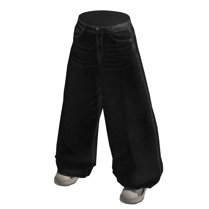 Black Contrast Stitch Pants
