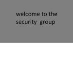 welcome to the security group
