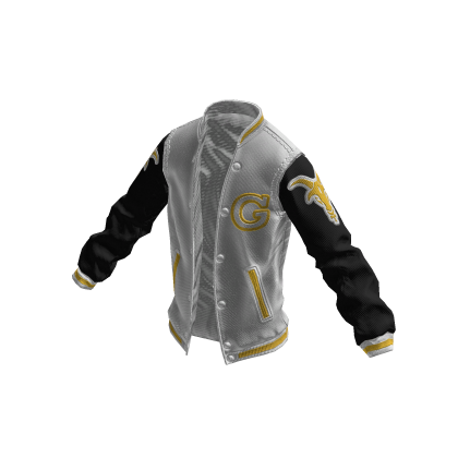 College Jacket | White Black Yellow