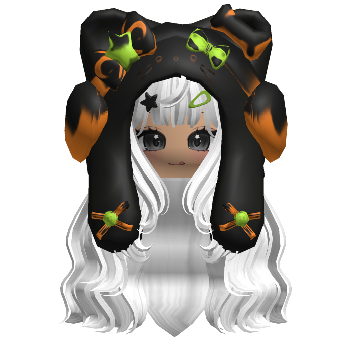 White Cute Cozy Kitty Hood Hair