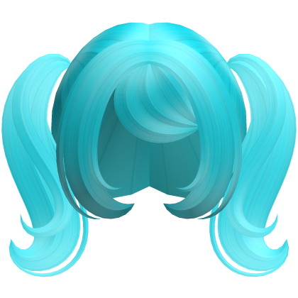 Cute Dolly Curly Pigtails (Ocean Blue) Roblox item