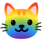 gruppo dei gattini rosa e arcobaleno