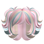 Kawaii Swirly Pigtails Hairstyle (Confetti)