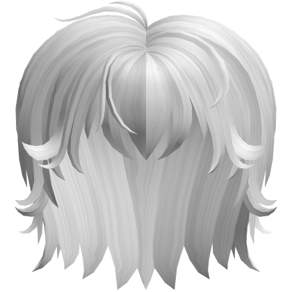 Tired Messy Anime Hair White Roblox item
