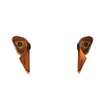 [🦋] Emperor Moth Ear Wings Orange Brown