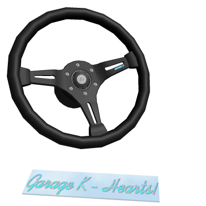 [FREE] Garage K Hearts Black Racing Steering Wheel