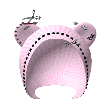 pink gothic emo hood spiked studs vkei cross  Roblox item