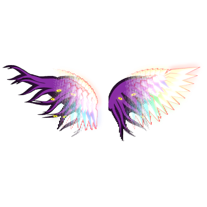 Animated Rainbow Angel Demon Wings (Glowing)