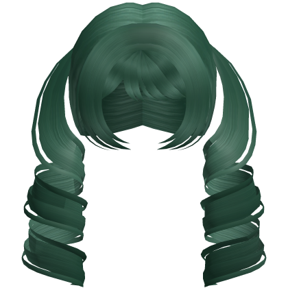 Cute Swirly Long Pigtails (Green)