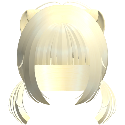 🐾Cute Neko Small Low Pigtails in Yellow Blonde Roblox item