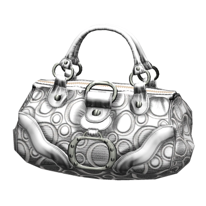 2000s Vintage Luxury Designer "O" Purse (White)
