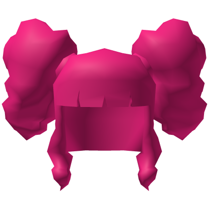 Low Poly Fluffy Twintails Hot Pink Roblox item