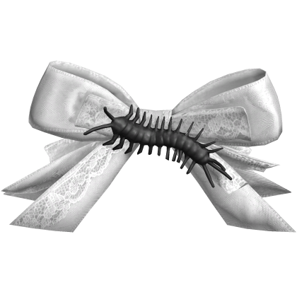 Y2k Vkei Emo White Laces Centipede Bow