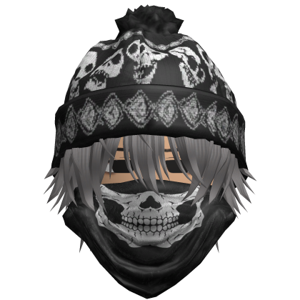 moe boy with emo skull beanie + mask