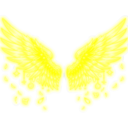 Glowing Starlight Emissive Wings (Yellow Gold) Roblox item