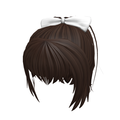 Wonderful bow Ponytail -  Brown Roblox item