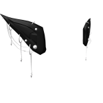 Black Elf Ears w/ White Piercings