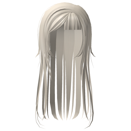 cute kawaii emo wispy platinum blonde hair w bangs Roblox item