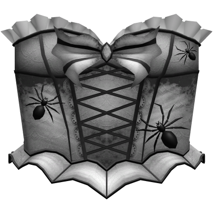 3.0 Halloween Spider corset - White/Black Roblox item