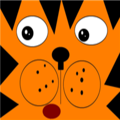Tiger face for cartoon Roblox decal