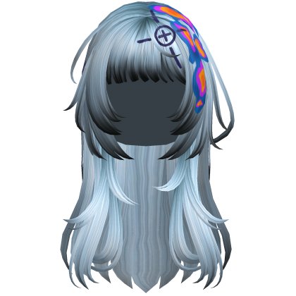 Ice Blue Heatwave Crosshair Punk Flowy Girl Hair